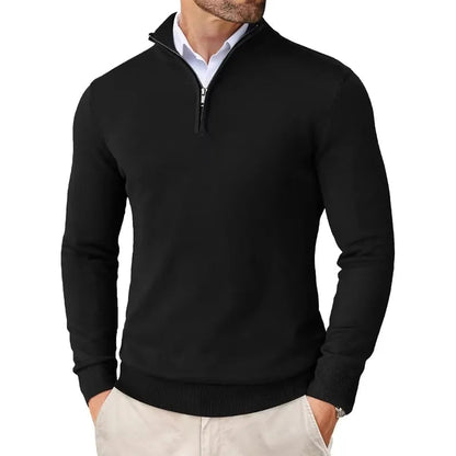 Caitlin Luxe Men's Sweater | Soft Cotton Blend with Half Zip, Casual 4