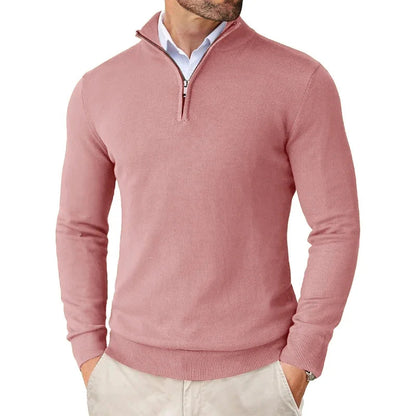 Caitlin Luxe Men's Sweater | Soft Cotton Blend with Half Zip, Casual 5