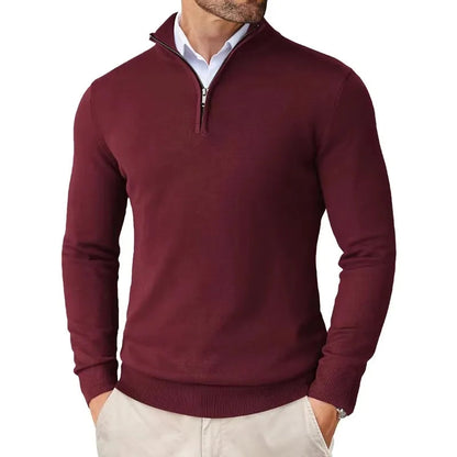 Caitlin Luxe Men's Sweater | Soft Cotton Blend with Half Zip, Casual 6