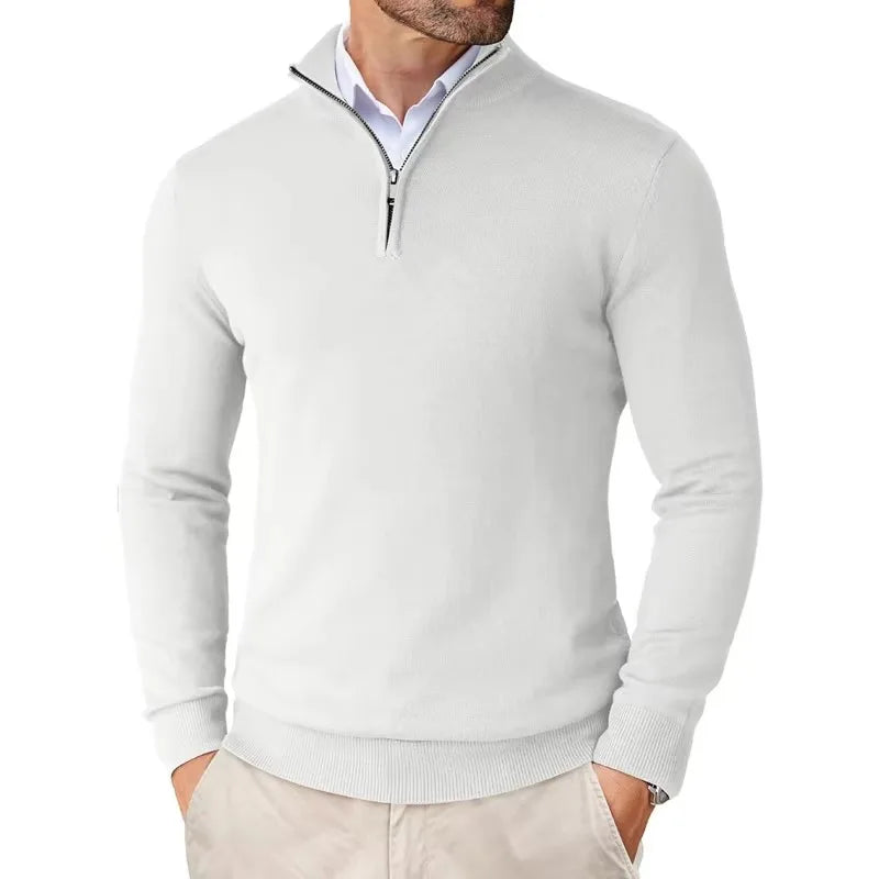 Caitlin Luxe Men's Sweater | Soft Cotton Blend with Half Zip, Casual 7