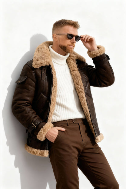 Cameron Men's Flight Jacket | Cozy Polyester Lining 0