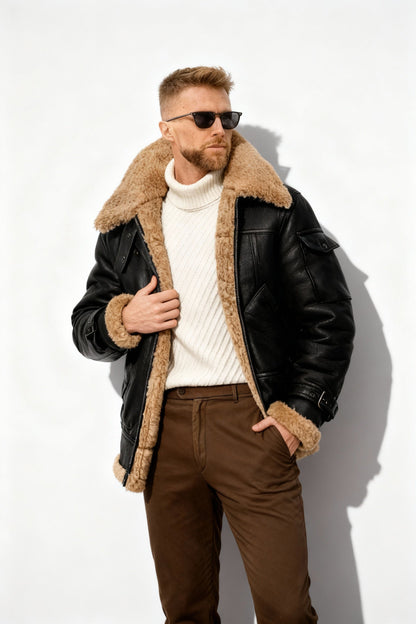 Cameron Men's Flight Jacket | Cozy Polyester Lining 3