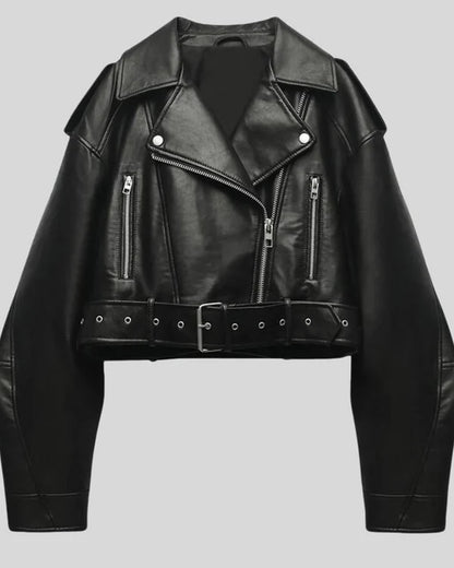 Carmen Women's Coat | Leather PU Leather, Flattering Cut for Winter 0