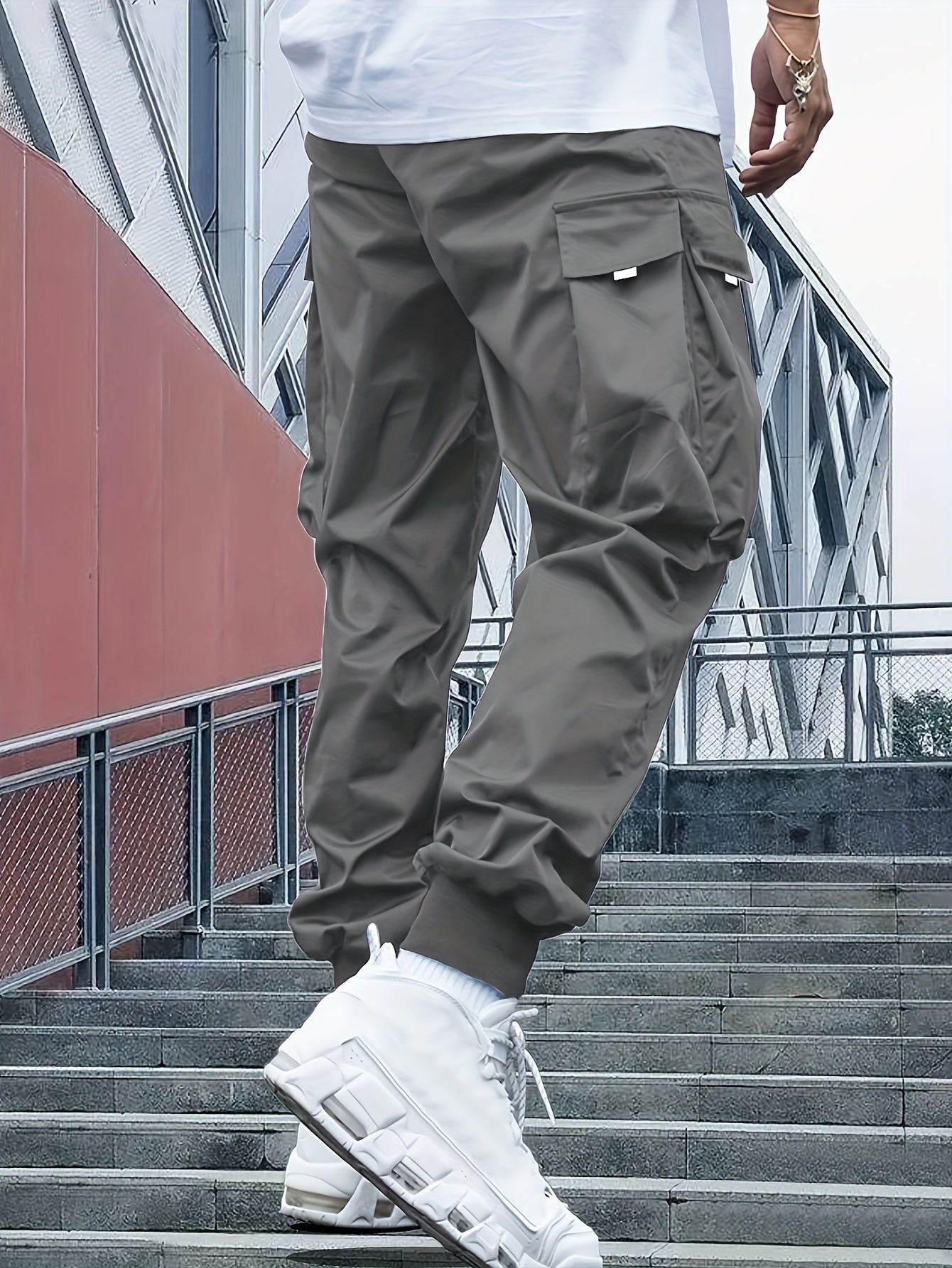 Caro Unisex Black Cargo Pants | Durable Nylon, Comfortable Fit 2