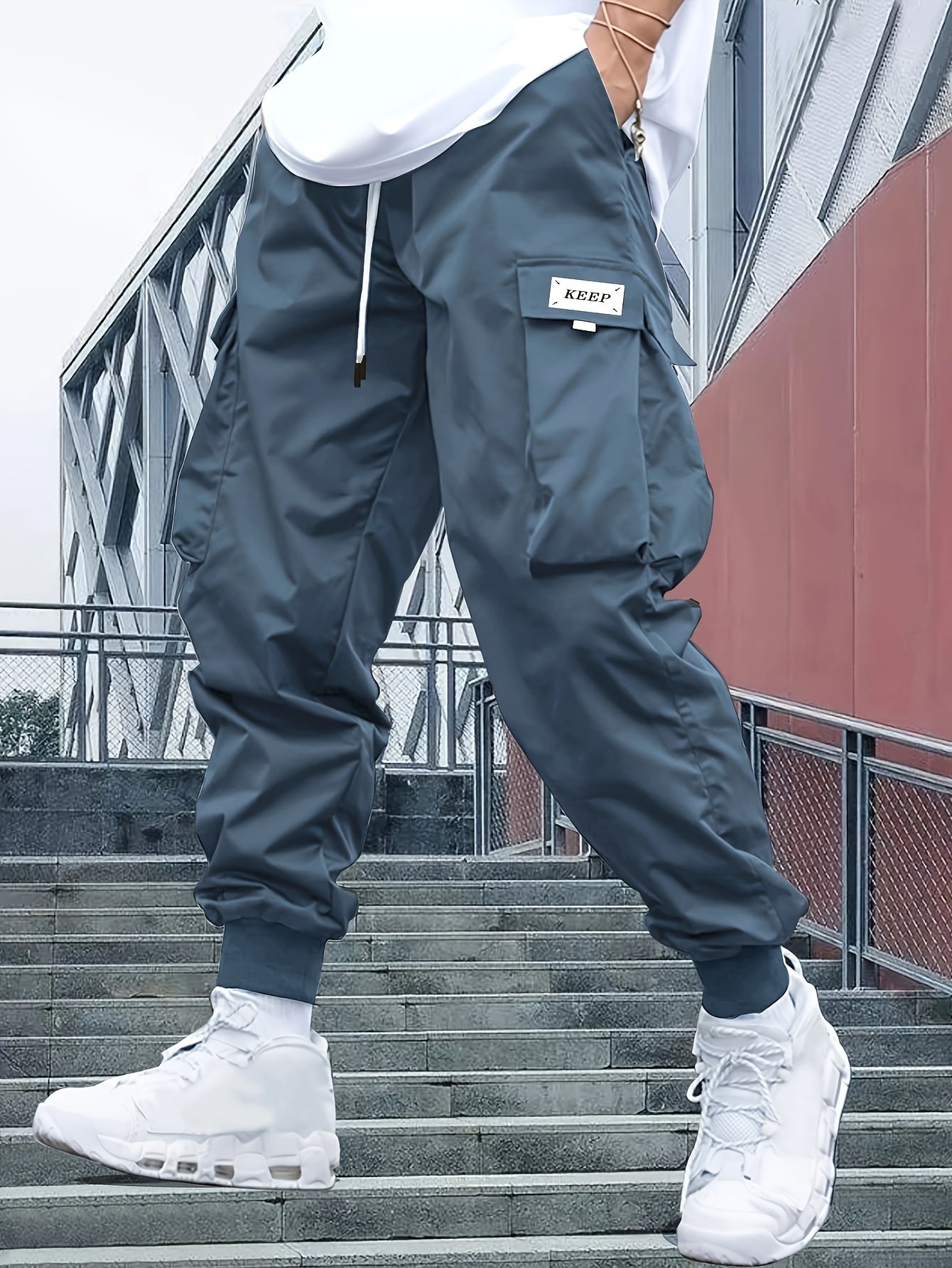 Caro Unisex Black Cargo Pants | Durable Nylon, Comfortable Fit 3