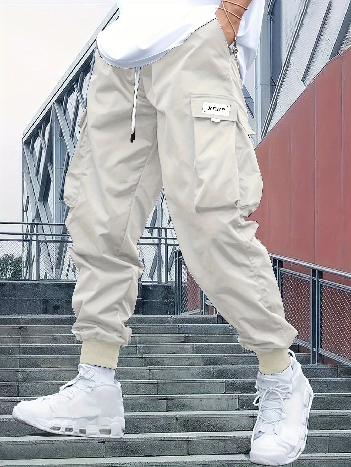 Caro Unisex Black Cargo Pants | Durable Nylon, Comfortable Fit 4