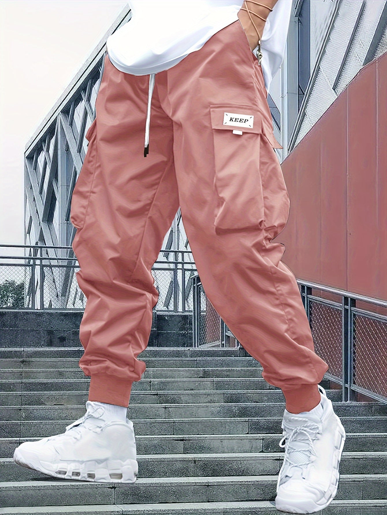 Caro Unisex Black Cargo Pants | Durable Nylon, Comfortable Fit 6