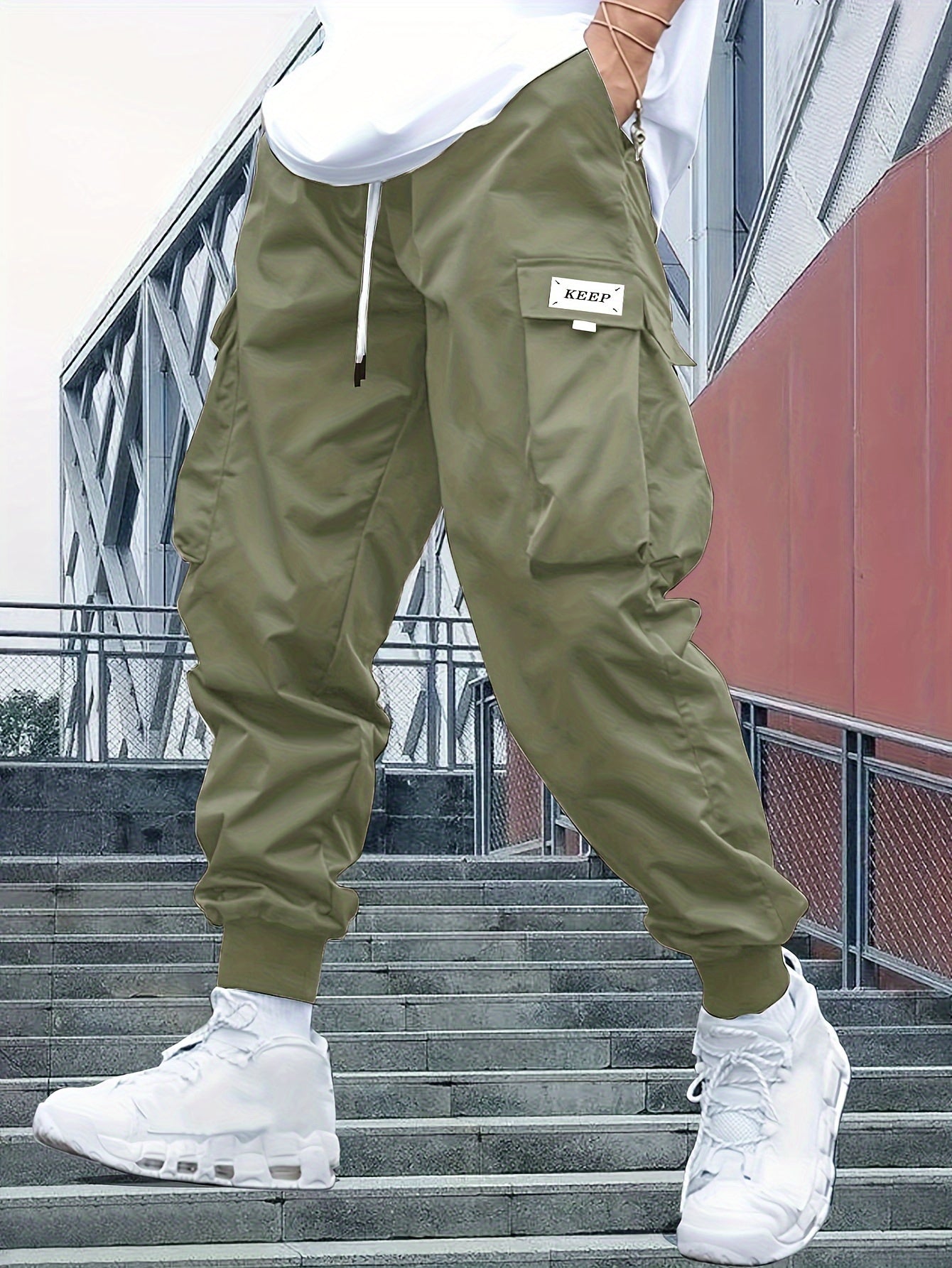 Caro Unisex Black Cargo Pants | Durable Nylon, Comfortable Fit 7
