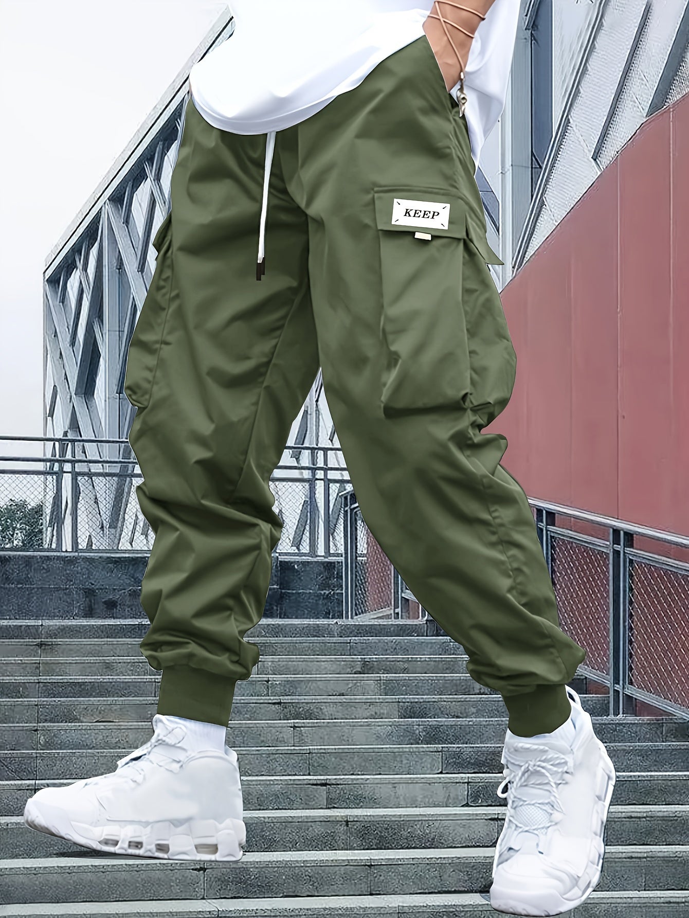 Caro Unisex Black Cargo Pants | Durable Nylon, Comfortable Fit 8