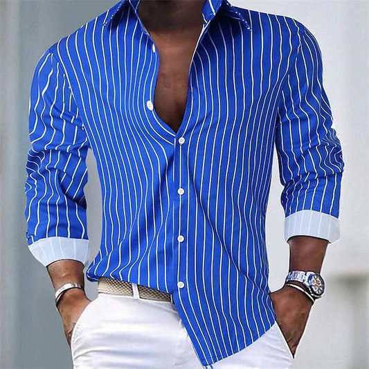 Chic Women's Striped Shirt | Breathable Fabric, Versatile Style 0