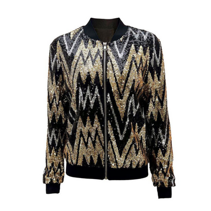 Chic Zip Jacket for Women | Sequins 4