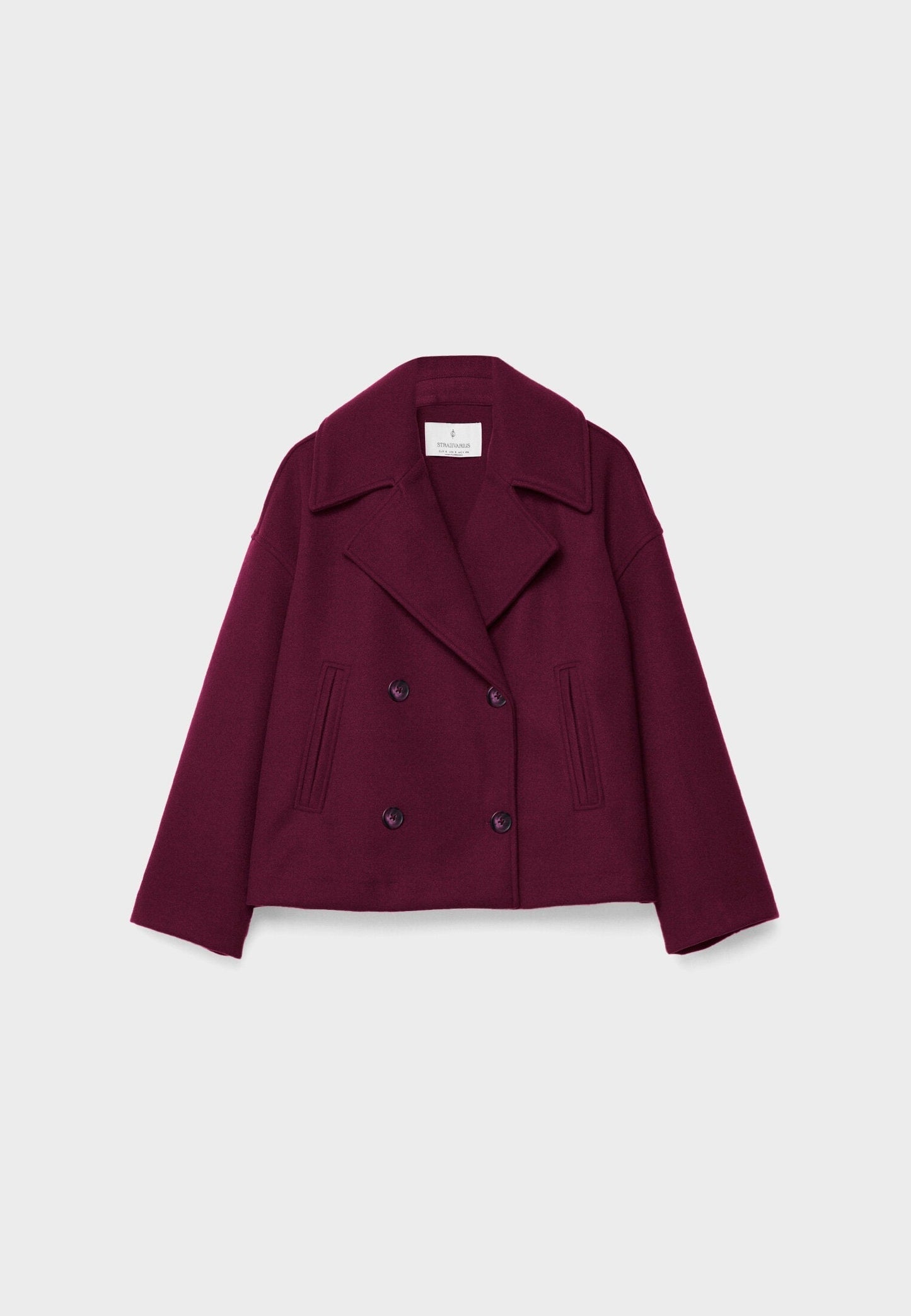 Chic short women's coat with double buttons | Cropped double-breasted coat 9