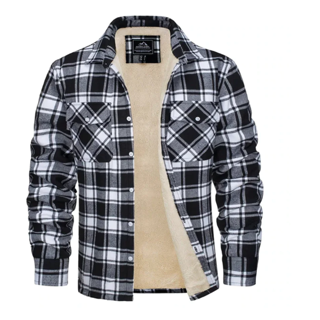 Cleo Men's Checked Jacket | Cozy Fleece Lining, Stylish 5