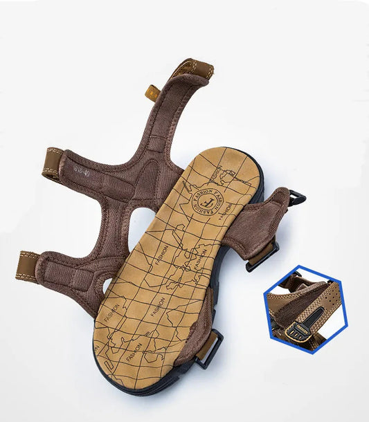 Cora Men's Outdoor Sandals | Premium Leather, Adjustable Fit 1