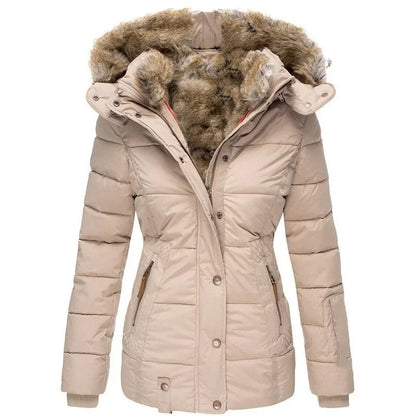 Cotton Padded Women's Coat | Long Women's Winter Coat with Hood 3