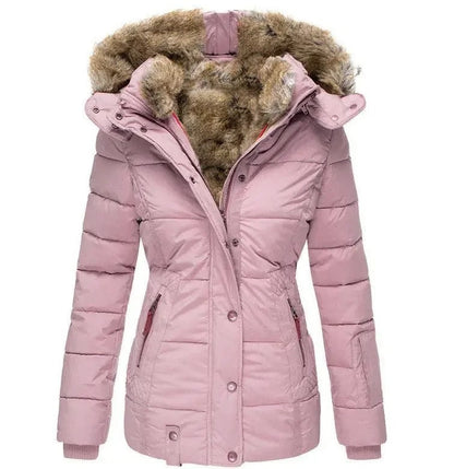 Cotton Padded Women's Coat | Long Women's Winter Coat with Hood 4