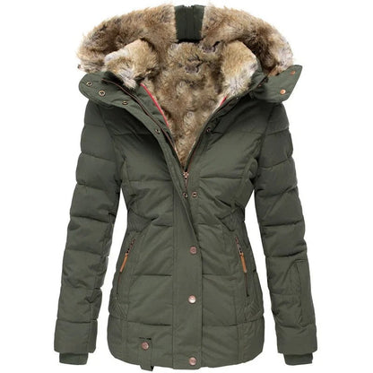 Cotton Padded Women's Coat | Long Women's Winter Coat with Hood 5