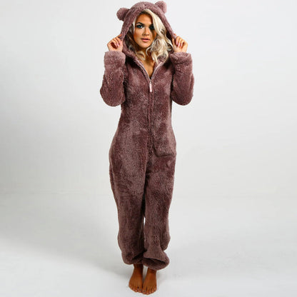 Cuddle Adult Fleece Onesie | Super Soft with Bear Ears 7