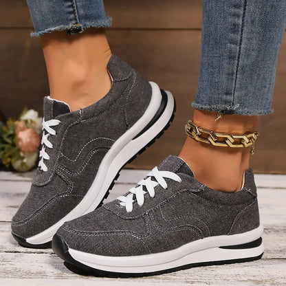 DAELYN | Orthopedic denim sneakers with platform sole 0