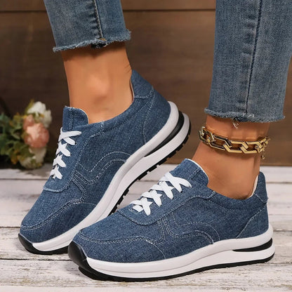 DAELYN | Orthopedic denim sneakers with platform sole 1