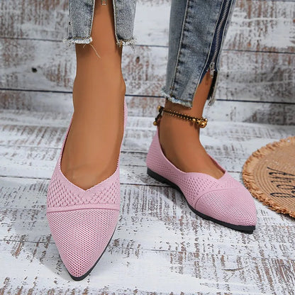 DALINA | Pointed women's loafers made of breathable mesh and PU 4