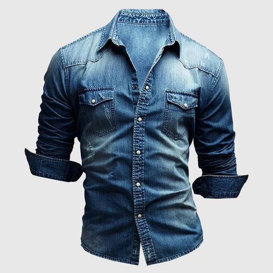 Daisy Women's Denim Shirt | Slim Fit, Elegant Style 0