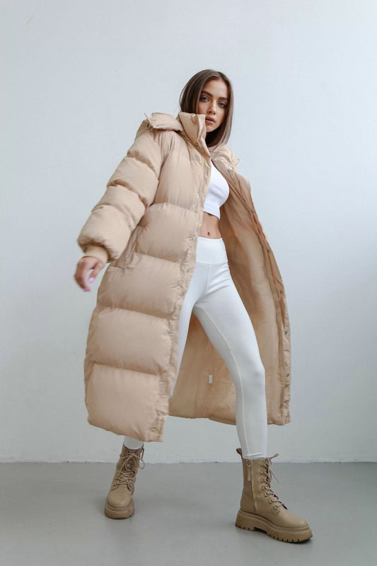 Daisy Women's Winter Coat | Long Oversized Puffer with Hood 0
