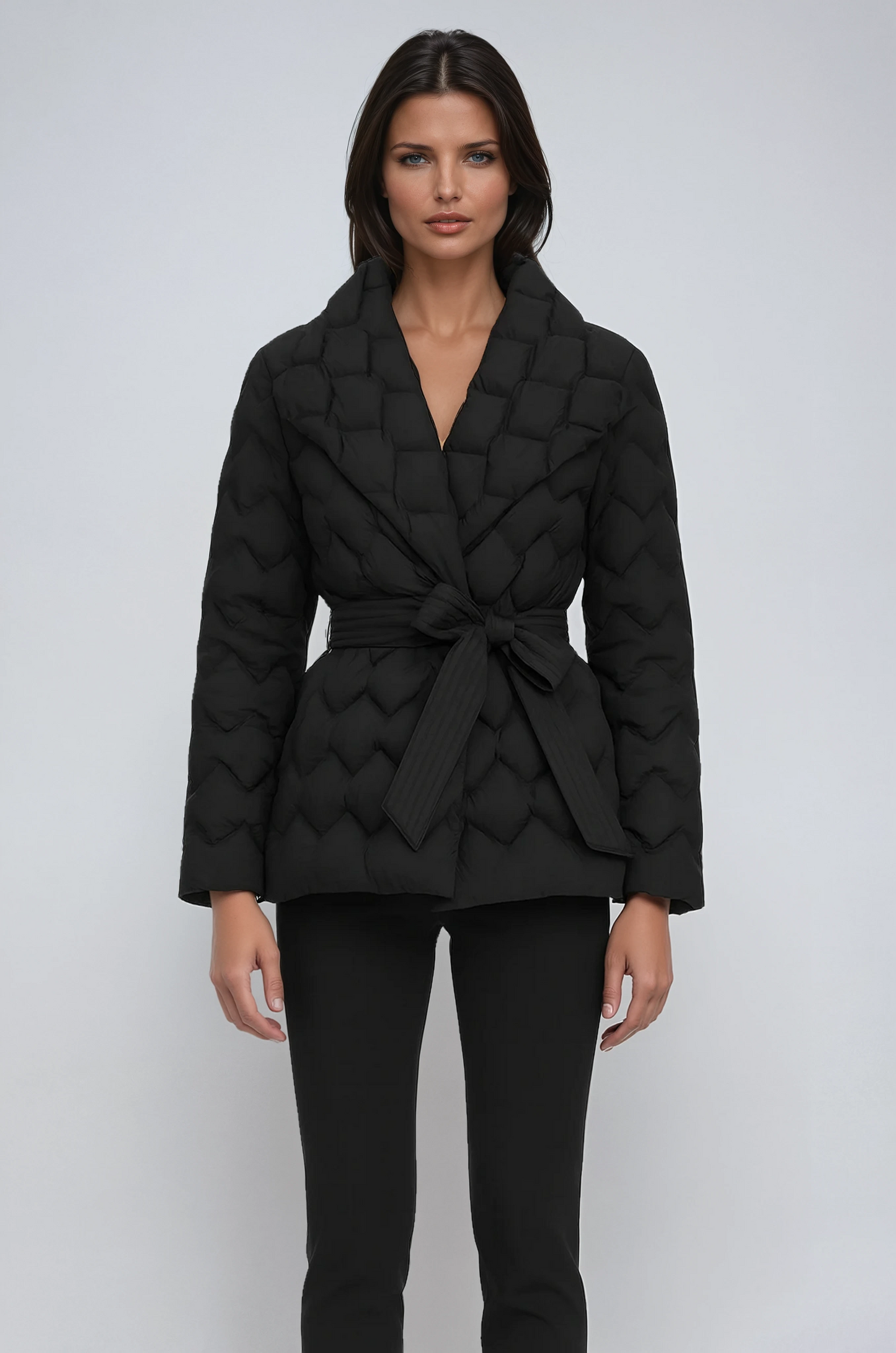 Daisy Women's Winter Coat | Padded with Belt, Long Fit 1