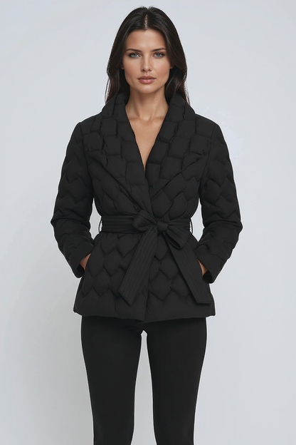Daisy Women's Winter Coat | Padded with Belt, Long Fit 2