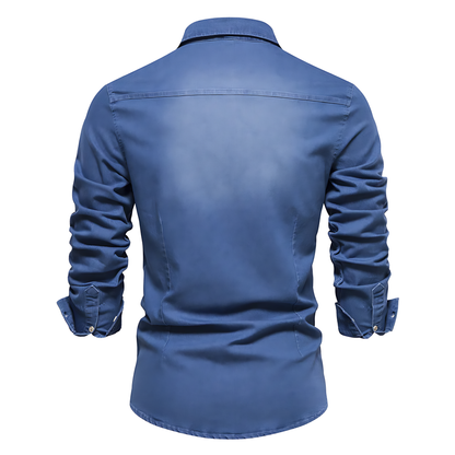 Dante Men's Denim Shirt | High-Quality Cotton, Versatile Style 1
