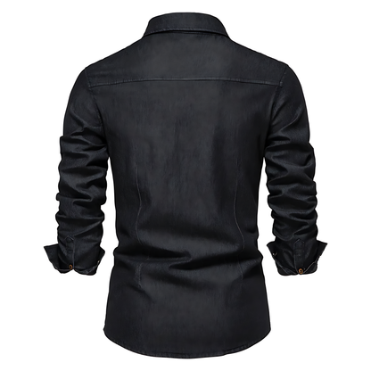 Dante Men's Denim Shirt | High-Quality Cotton, Versatile Style 3