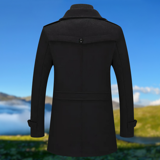 Dante Men's Jacket | Cozy Wool Blend, Double Collar Design 1