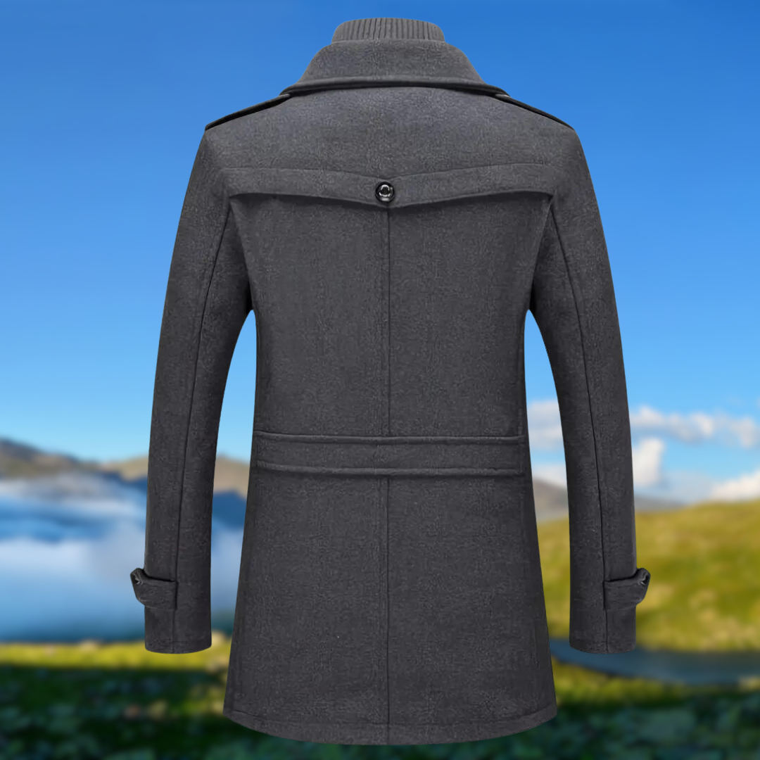 Dante Men's Jacket | Cozy Wool Blend, Double Collar Design 2