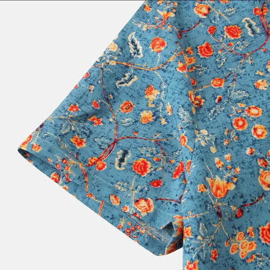 Dare Men's Summer Short Sleeve Shirt | Geometric Design, Comfortable Fit 1
