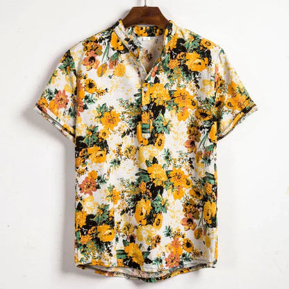 Dare Men's Summer Short Sleeve Shirt | Geometric Design, Comfortable Fit 3