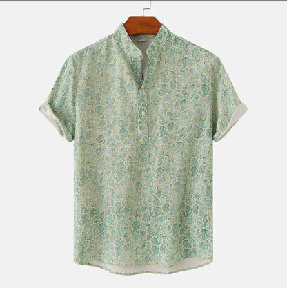 Dare Men's Summer Short Sleeve Shirt | Geometric Design, Comfortable Fit 4