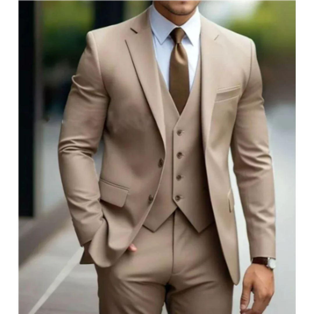 Dario Men's Suit | Slim Fit Wool Blend, Three-Piece Ensemble 10