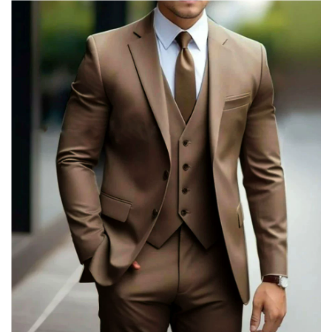 Dario Men's Suit | Slim Fit Wool Blend, Three-Piece Ensemble 7