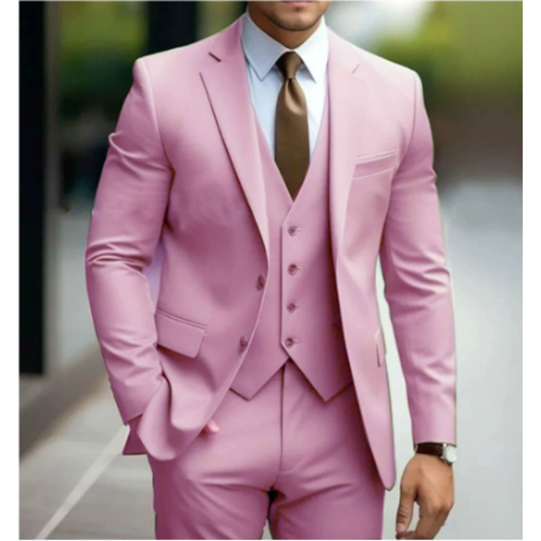 Dario Men's Suit | Slim Fit Wool Blend, Three-Piece Ensemble 8
