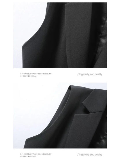 Diora | Classic Sleeveless Blazer Dress with Lapel Collar 3