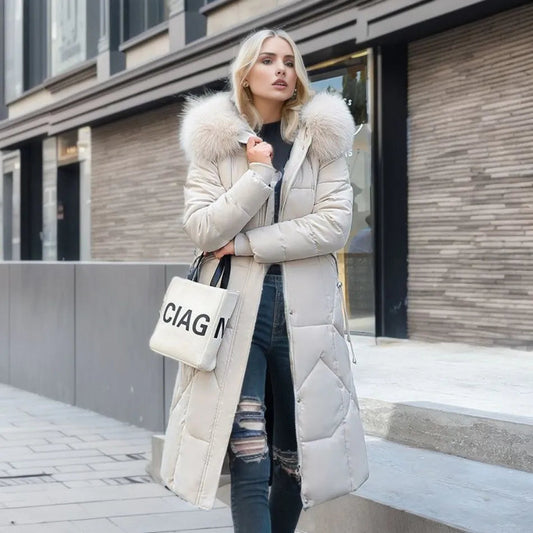 Diva Women's Winter Coat | Long Hooded Puffer Coat, Warm and Stylish 0