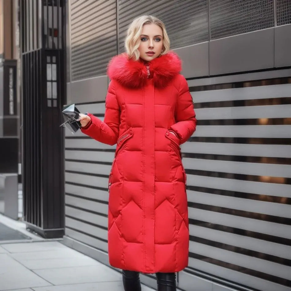 Diva Women's Winter Coat | Long Hooded Puffer Coat, Warm and Stylish 10