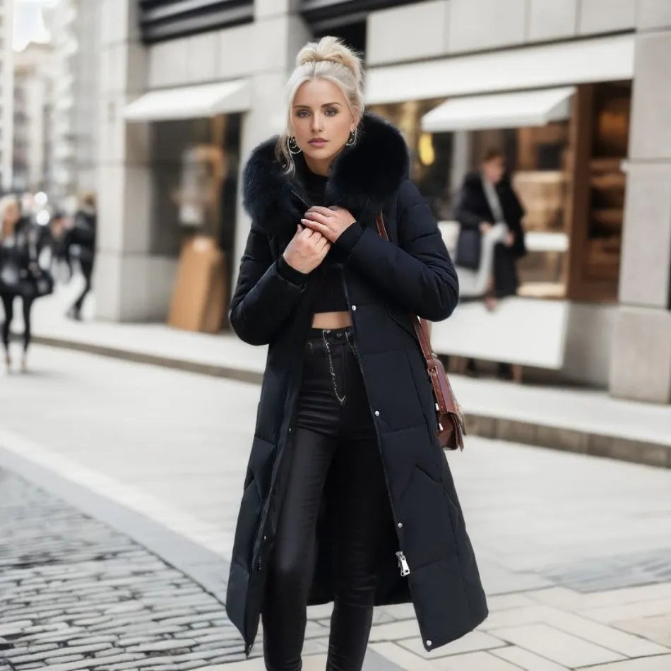 Diva Women's Winter Coat | Long Hooded Puffer Coat, Warm and Stylish 6