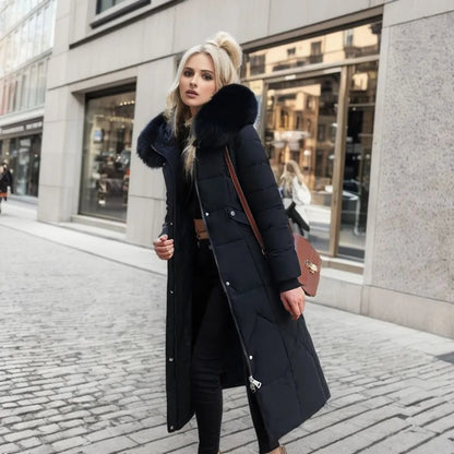 Diva Women's Winter Coat | Long Hooded Puffer Coat, Warm and Stylish 8