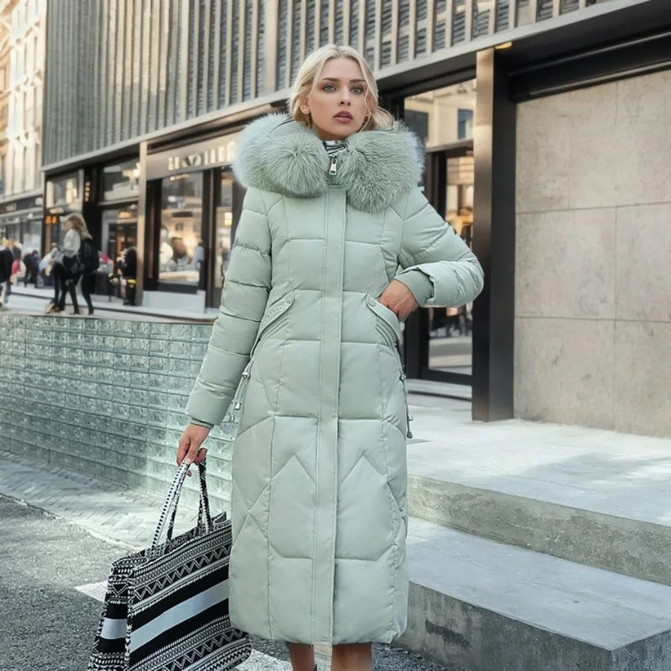 Diva Women's Winter Coat | Long Hooded Puffer Coat, Warm and Stylish 9