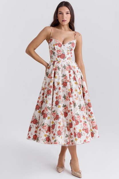 ELIORA | Elegant Midi Dress with Tulle Skirt 11