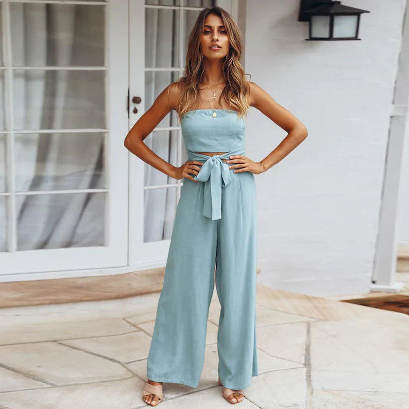 ELVINA | Strapless Jumpsuit with Airy Fit and Flattering Waist 1