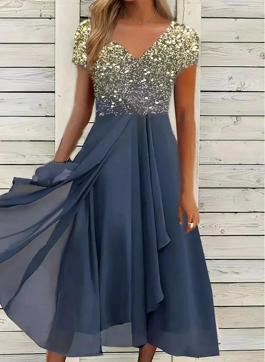 EVENY | Elegant Chiffon Party Dress with a Flowing Fit 5