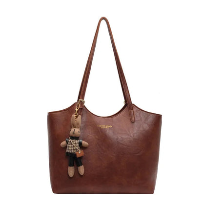 Elena Women's Black Shoulder Bag | Vegan Leather, Vintage Style 0