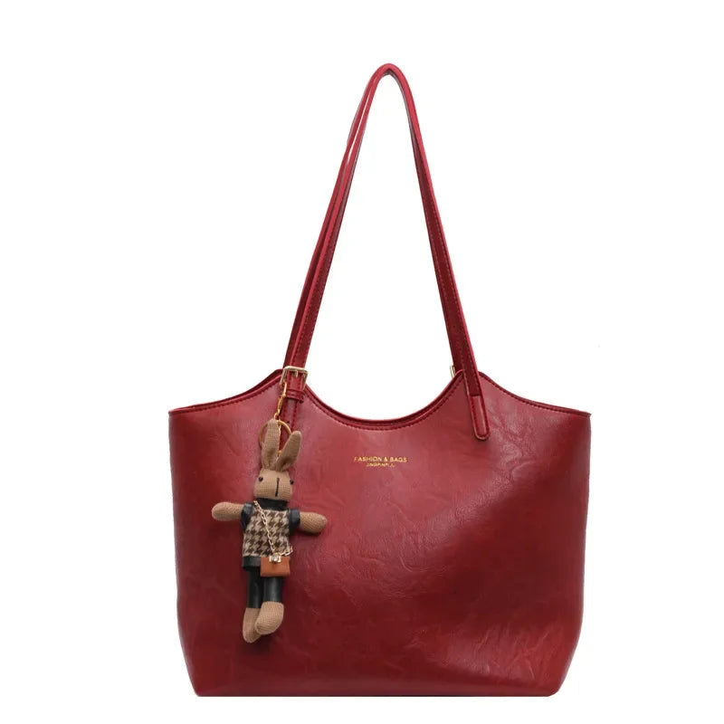 Elena Women's Black Shoulder Bag | Vegan Leather, Vintage Style 1
